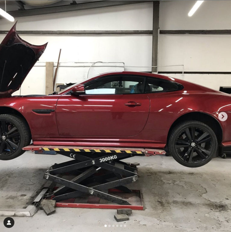 Beautiful Jaguar XK in this week for a bumper repair and paint